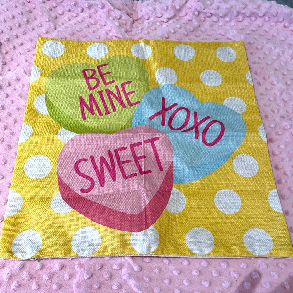 🔆Be Mine Sweet Tarts Accent Pillow Cover